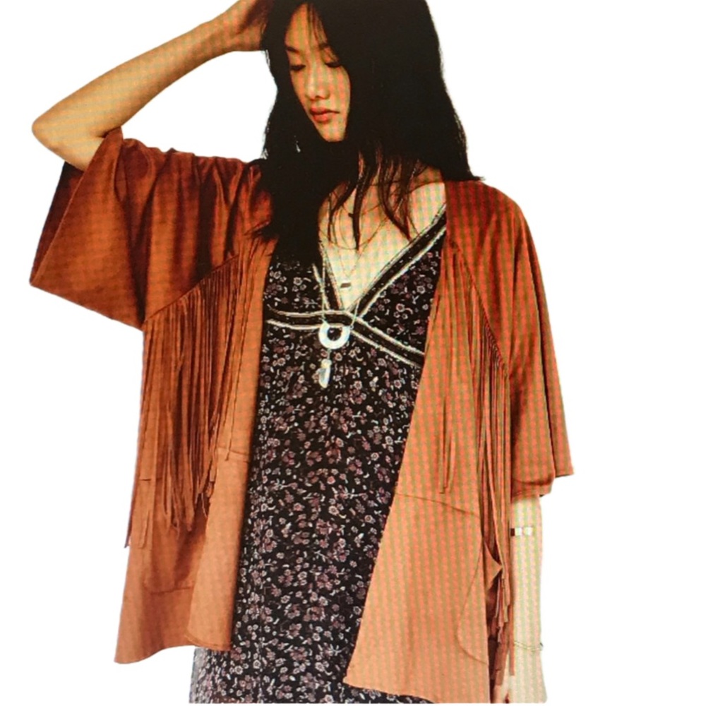 Women's Tan Fringe Jacket